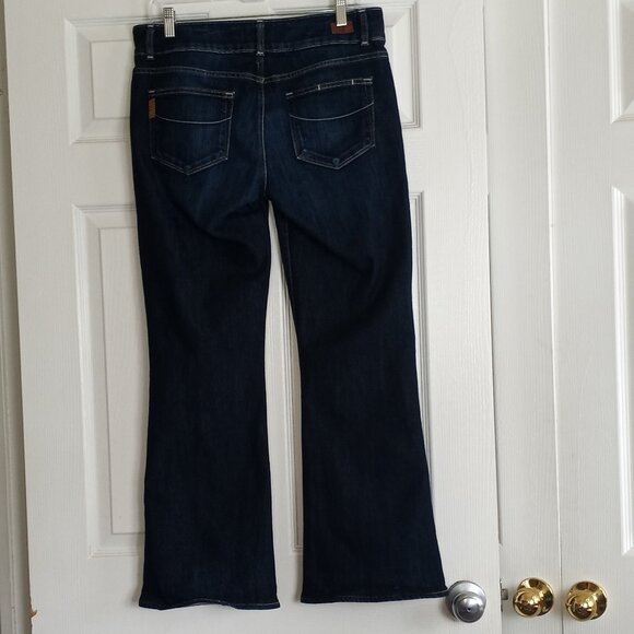 PAIGE Hidden Hills Blue Dark Wash Bootcut Denim Jeans - Picture 2 of 7